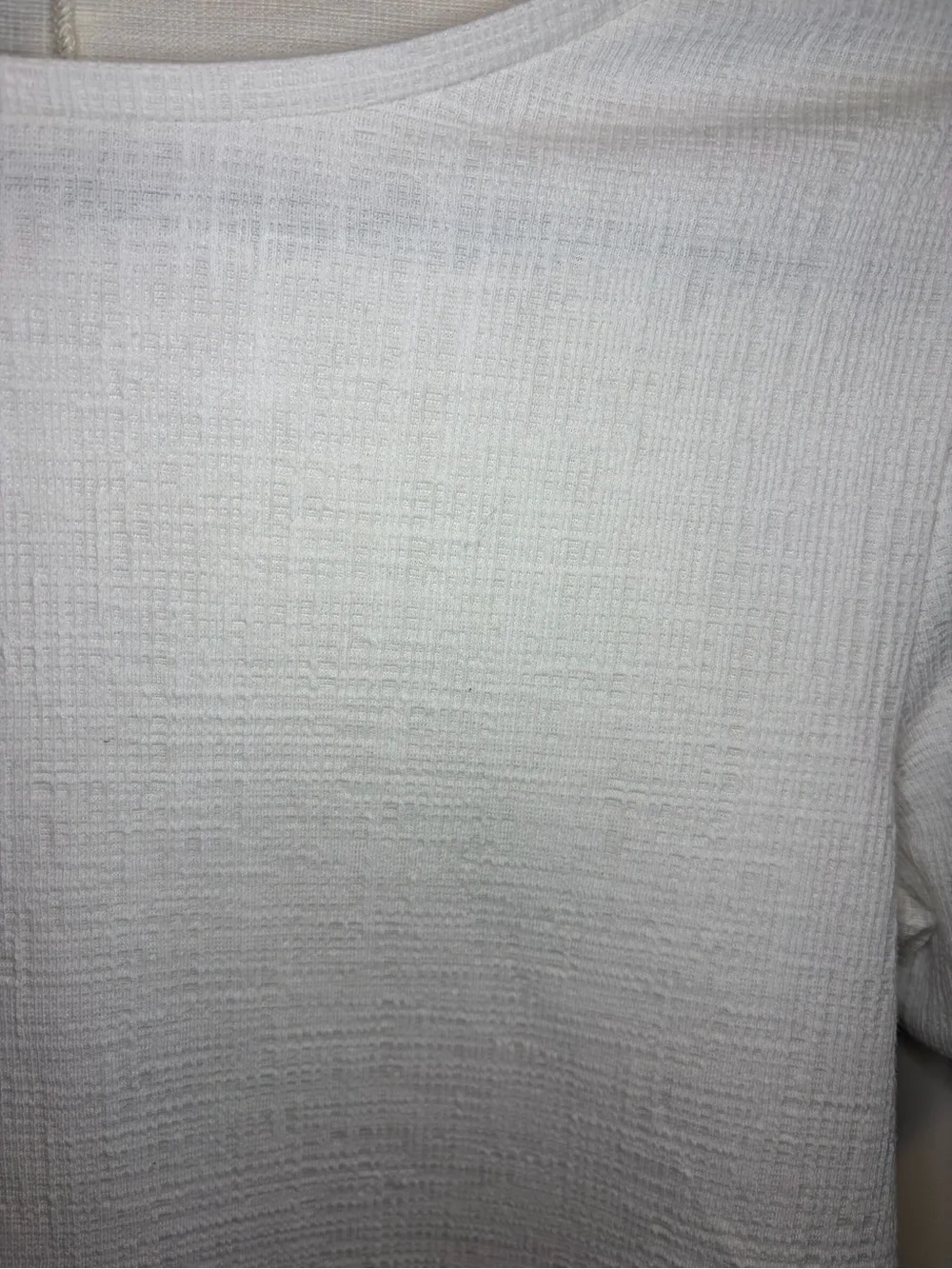 J. Crew Cream Textured Short Sleeve Tee